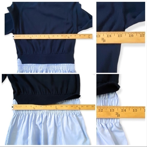 Carven Blue  'Oxford' contrast dress, Size S - Picture 14 of 14